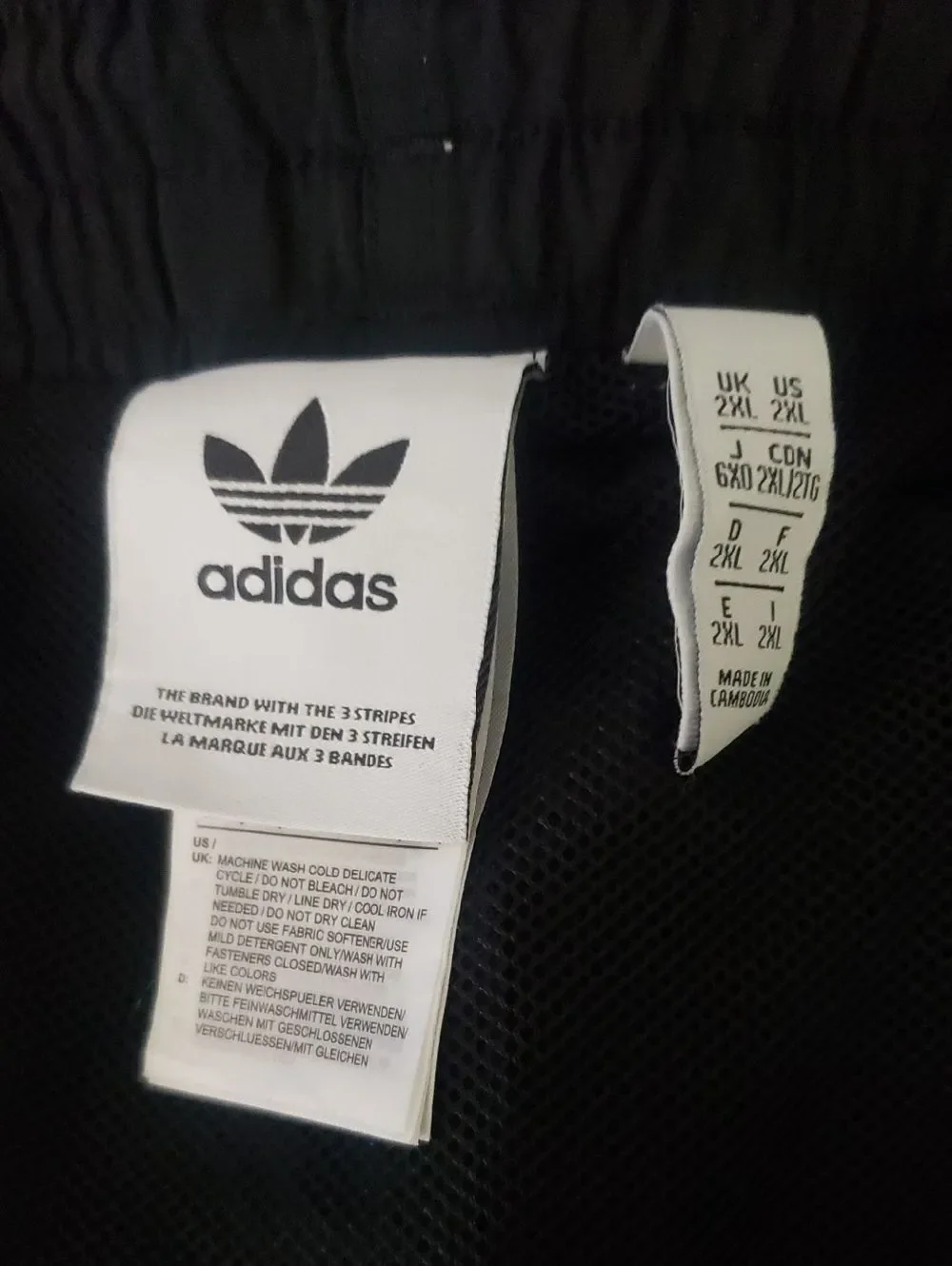 Adidas Men's 2XL Black 3 Stripes Swim Shorts